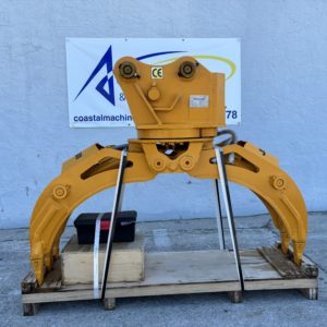 Excavator Rotating Log Grapple Bucket Attachment by Jisan